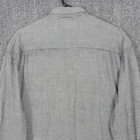 Guess Shirt Mens L Black White Houndstooth Flannel Vintage Classics Button Up - Picture 8 of 10
